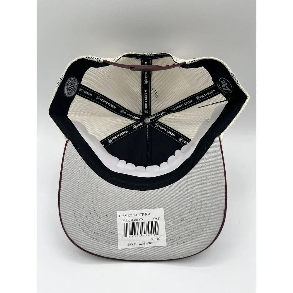 Texas A&M Aggies Hat 47 Brand Cap Snap Back Trucker NCAA Golf Mesh NEW